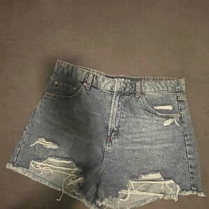 Old Navy Blue Jean Shorts Distressed High-Waisted